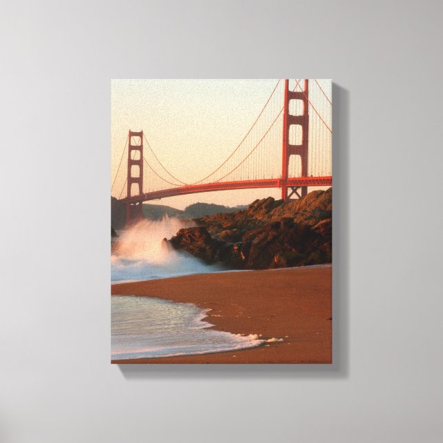 USA, California. Golden Gate Bridge View Canvas Print (Front)
