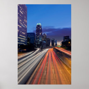 USA, California, Los Angeles, 110 Freeway Poster