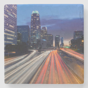 USA, California, Los Angeles, 110 Freeway Stone Coaster
