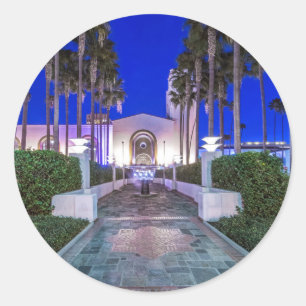USA, California, Los Angeles, Union Station Classic Round Sticker