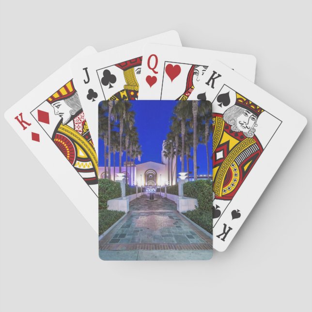 USA, California, Los Angeles, Union Station Playing Cards (Back)