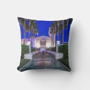 USA, California, Los Angeles, Union Station Throw Pillow