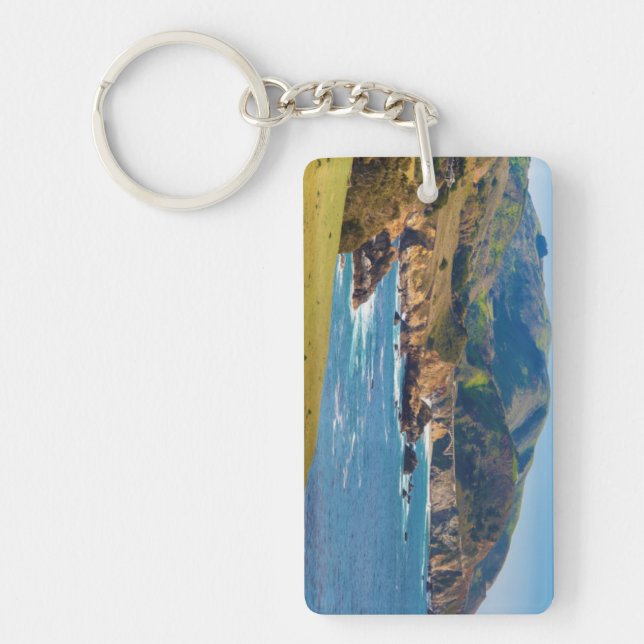 USA, California. Panorama Of Big Sur With Bixby Keychain (Front)