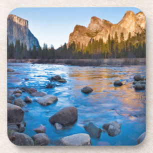 USA, California. Rocky Reflections In Merced Coaster
