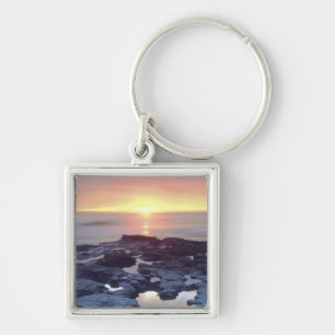 USA, California, San Diego. Sunset Cliffs tide Keychain