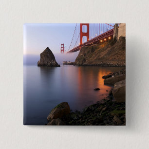 USA, California, San Francisco. Golden Gate 2 Inch Square Button