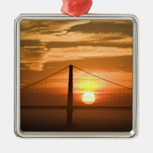 USA. California. San Francisco. Sun setting Metal Ornament