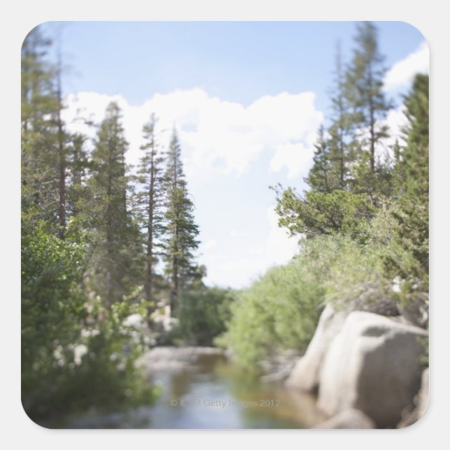 USA, California, Sonora Pass, Landscape with Square Sticker (Front)