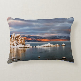 USA, California, Sunrise at Mono Lake Decorative Pillow