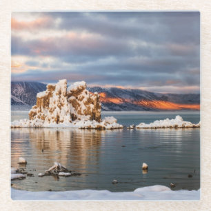 USA, California, Sunrise at Mono Lake Glass Coaster