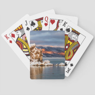 USA, California, Sunrise at Mono Lake Playing Cards