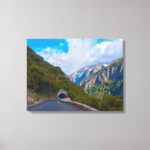 USA, California. Tunnel On The Road To Yosemite Canvas Print