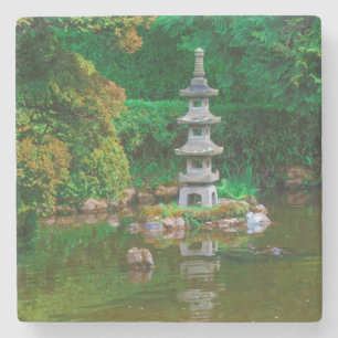 USA, California. View Of A Pond Stone Coaster