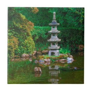 USA, California. View Of A Pond Tile