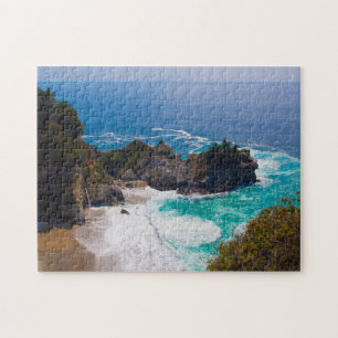 USA, California. View Of Mcway Falls Jigsaw Puzzle