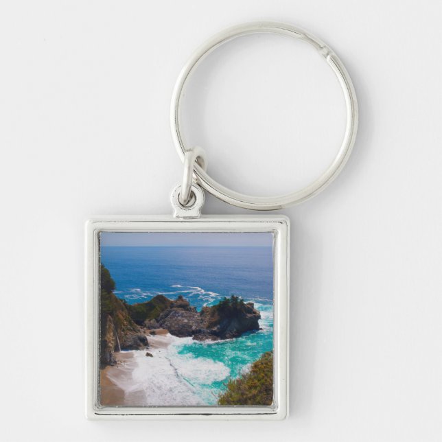 USA, California. View Of Mcway Falls Keychain (Front)