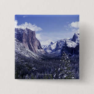 USA, California, Yosemite National Park, El 2 Inch Square Button