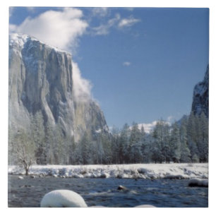 USA, California, Yosemite NP. The Merced River, Tile