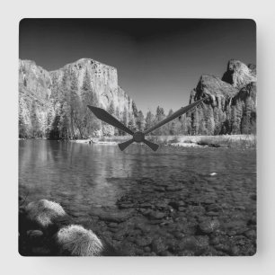 USA, California. Yosemite Valley View Square Wall Clock