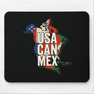 Usa Can Mex Soccer North America Football Fan  Mouse Pad