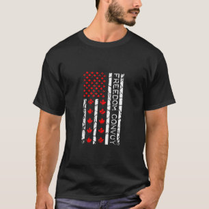 Usa Canada Flag Freedom Convoy 2022 For Canadian T T-Shirt