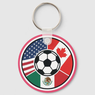 USA Canada Mexico 2026 Soccer Tournament Keychain