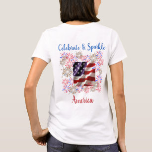 USA Celebrate & Sparkle Design T-Shirt