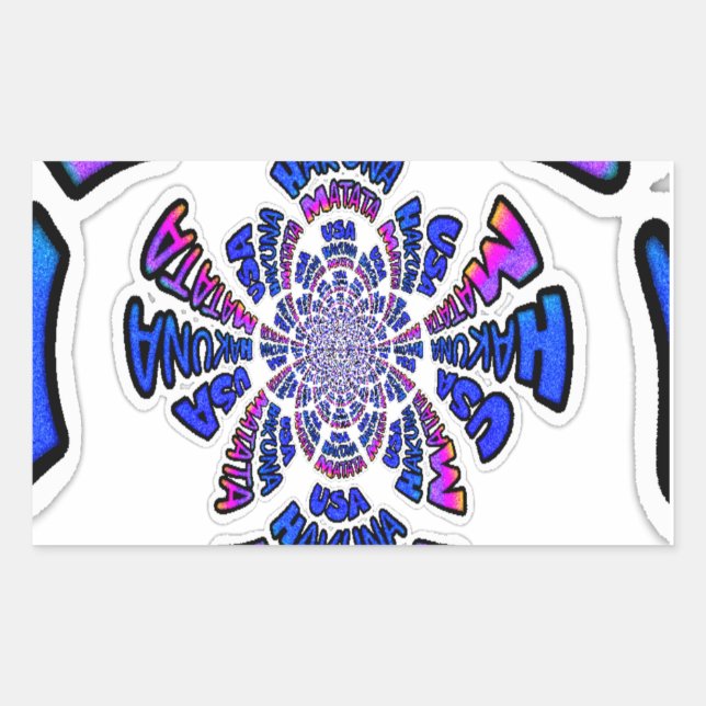 USA Celebration: Lovely Fun Text Dynamic Art Sticker (Front)