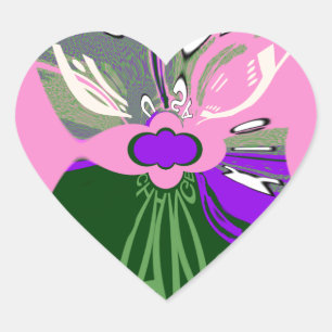 USA Change Art Print Heart Sticker