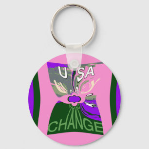 USA Change Art Print Keychain