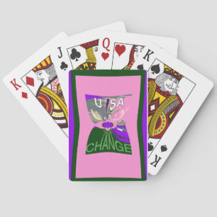 USA Change Art Print Playing Cards