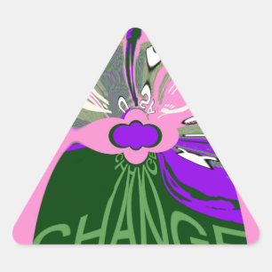 USA Change Art Print Triangle Sticker