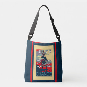 USA Change: Stronger Together Unity Design Crossbody Bag