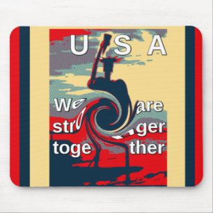USA Change: Stronger Together Unity Design Mouse Pad