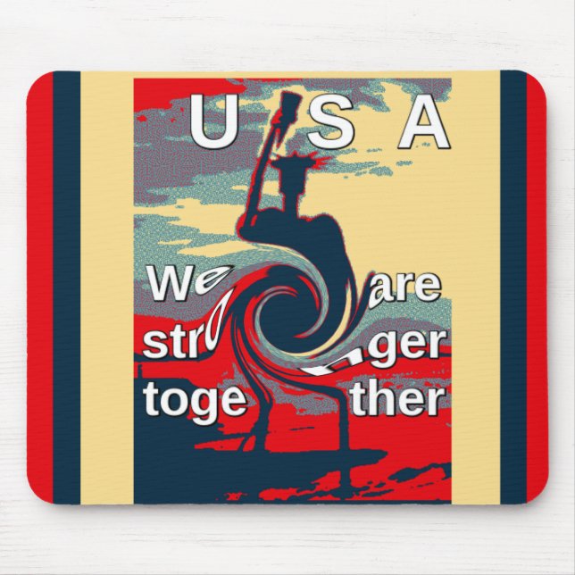 USA Change: Stronger Together Unity Design Mouse Pad (Front)
