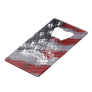 USA Christmas: A Festive Celebration of Freedom Credit Card Bottle Opener