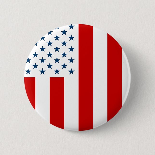 USA Civil Flag of Peacetime 2 Inch Round Button (Front)
