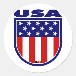 USA CLASSIC ROUND STICKER
