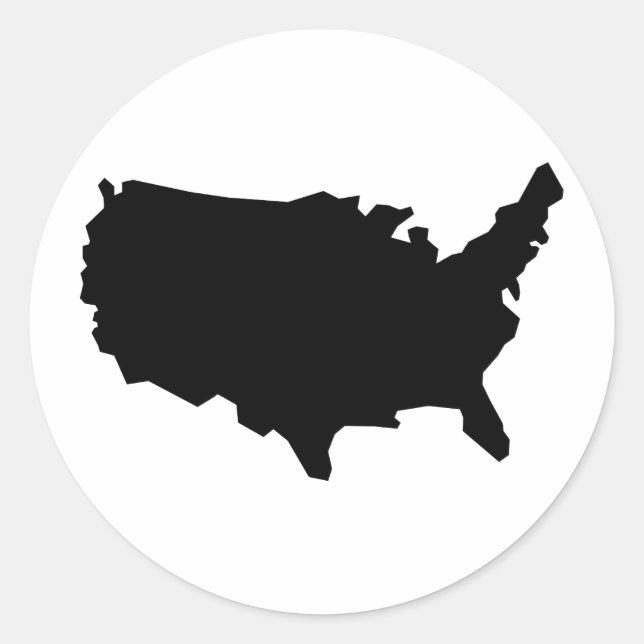 USA CLASSIC ROUND STICKER (Front)