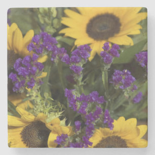 USA, close-up of bridal flower arrangement, Stone Coaster