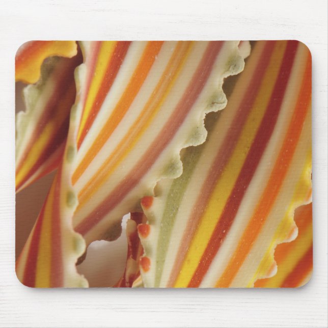 USA. Close-up of dried rainbow pasta noodles. Mouse Pad (Front)