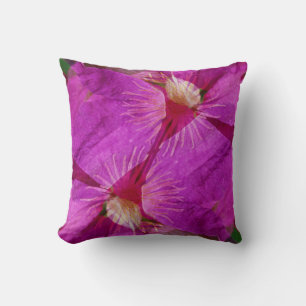 USA, Colorado, Boulder. Clematis flower montage Throw Pillow