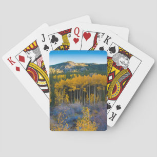 USA, Colorado. Bright Yellow Aspens in Rockies Playing Cards