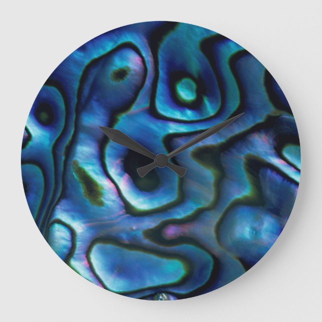 USA, Colorado, Lafayette. Abalone shell Large Clock (Front)