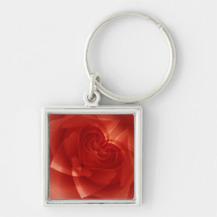 USA, Colorado, Lafayette. Red rose montage Keychain