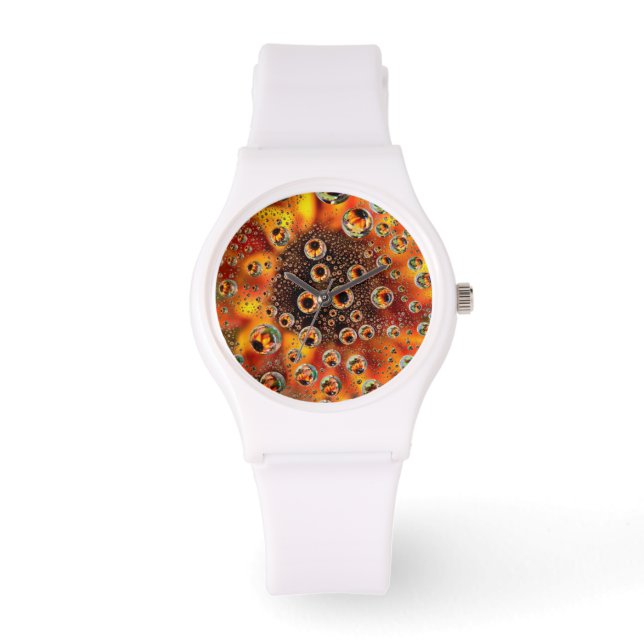 USA, Colorado, Lafayette. Water bubbles on glass 1 Watch (Front)