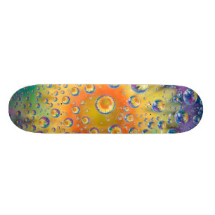 USA, Colorado, Lafayette. Water bubbles on glass 2 Skateboard