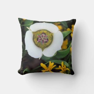 USA, Colorado. Mariposa tulip Throw Pillow