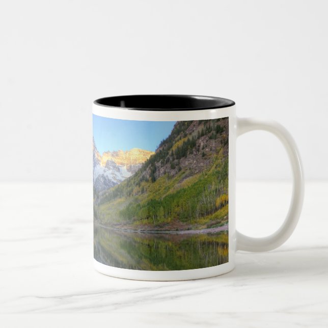 USA, Colorado, Maroon Bells-Snowmass Two-Tone Coffee Mug (Right)