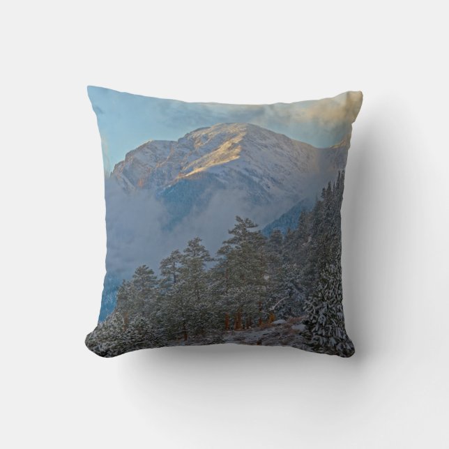 USA, Colorado, Mountains In Estes Park Throw Pillow (Front)